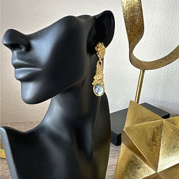 Vintage style earrings A369 - Picture 2 of 4